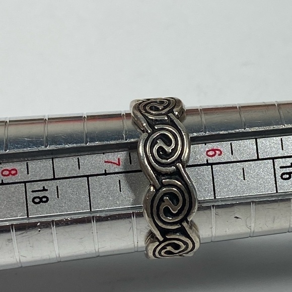 PEPI Sterling Silver Ring Size 6.75 Design Swirl Band 3.39g - Picture 4 of 6